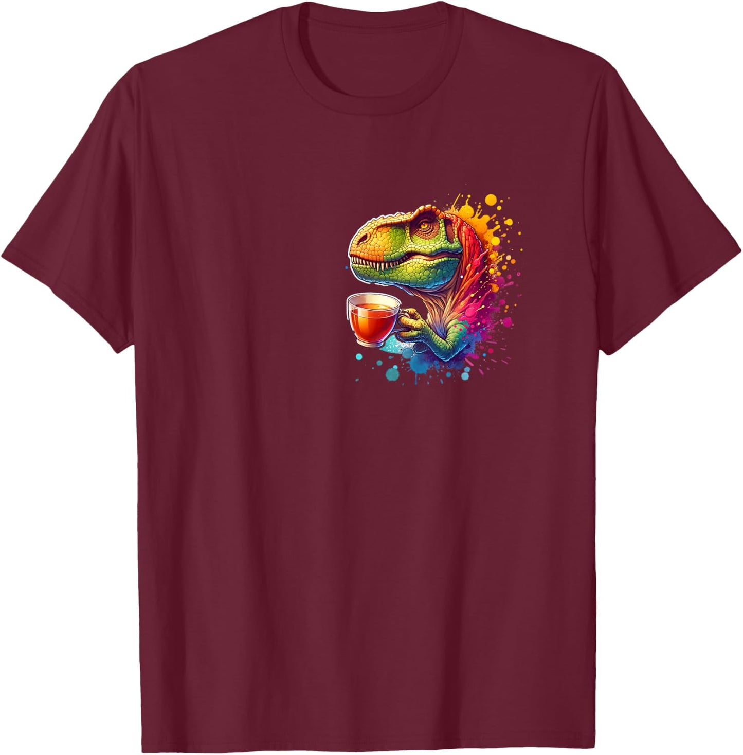 Thé - Dinosaures T-Shirt - T-Shirt | Maroon