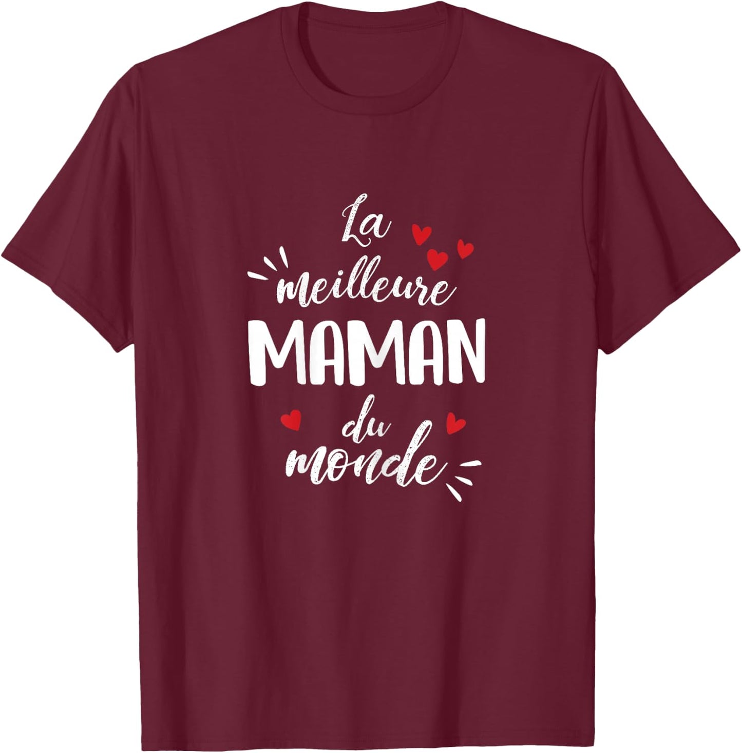 World's Best Mom Super Gift Mother's Day , Black T-Shirt - T-Shirt | Maroon