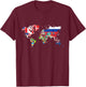 Alle Länder Flaggen der Welt 287 Flag International T-Shirt - T-Shirt | Maroon