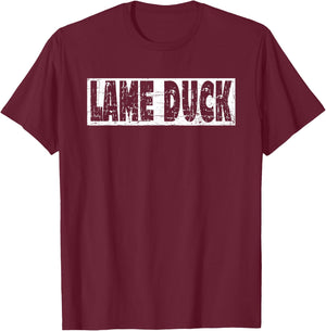 Fun Lame Duck - Vintage Graphic Art Injured Broken Leg Joke T-Shirt - T-Shirt | Maroon
