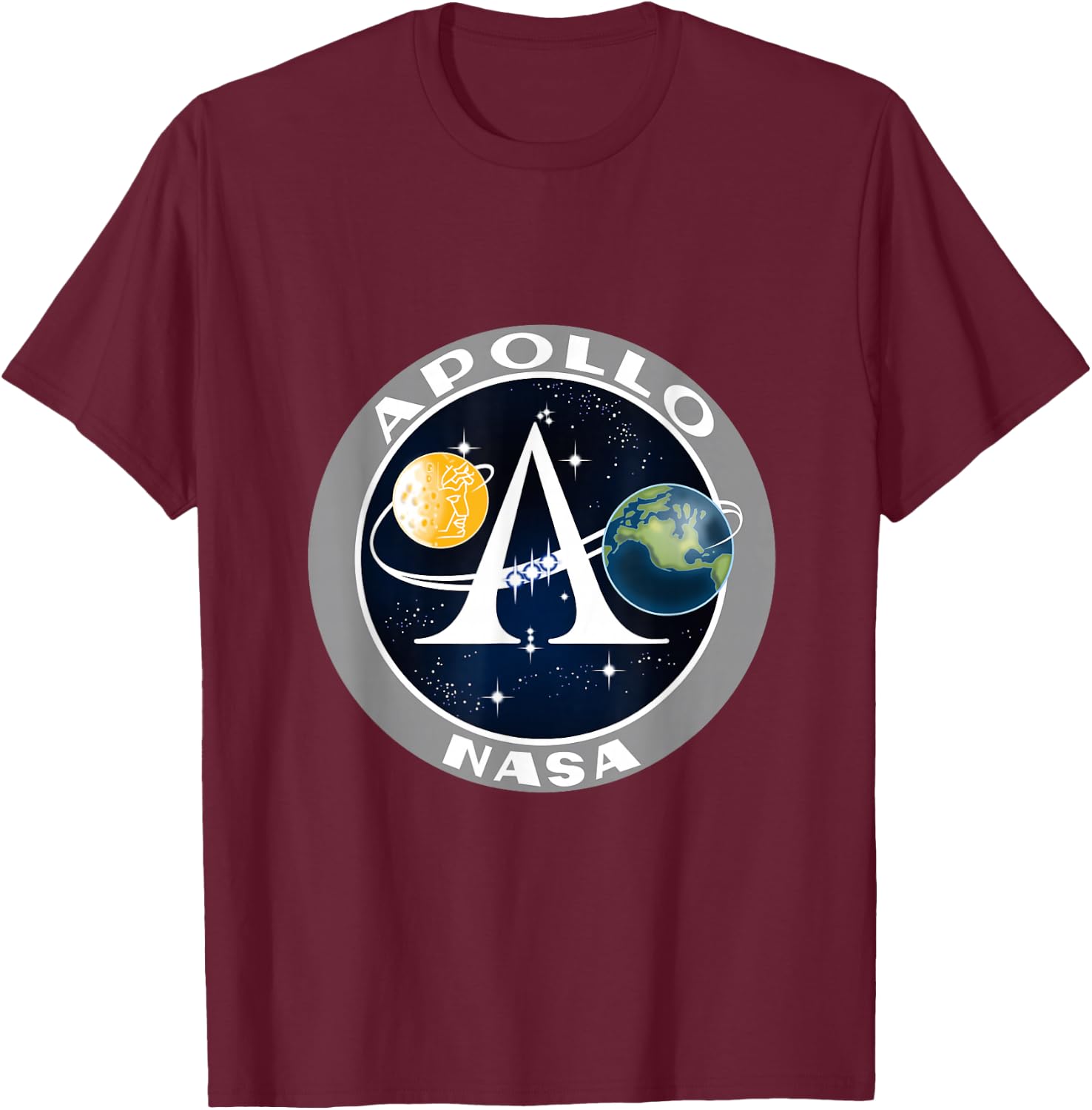 Apollo Program - Moon Landing 1969 - NASA Merchandise T-Shirt - T-Shirt | Maroon