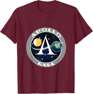 Apollo Program - Moon Landing 1969 - NASA Merchandise T-Shirt - T-Shirt | Maroon
