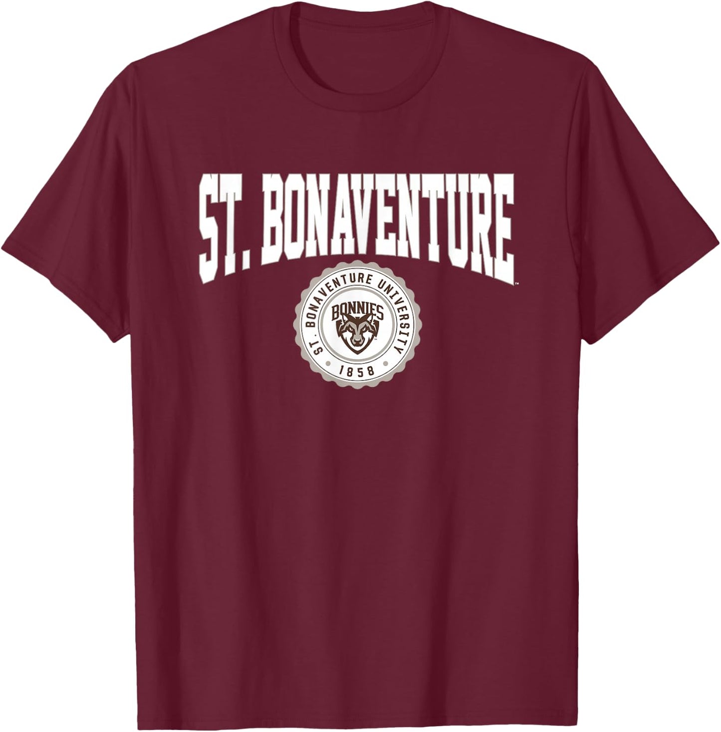 St. Bonaventure University Bonnies Collegiate Seal T-Shirt - T-Shirt | Maroon