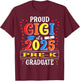 Proud Gigi Of 2025 Pre-K Graduate Graduation Pre-K T-Shirt - T-Shirt | Maroon