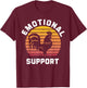 Cool Emotional Support Chicken, Emotional Support T-Shirt - T-Shirt | Maroon