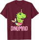 Dinosaur Mermaid Dinomaid Dino Puns T-Shirt - T-Shirt | Maroon