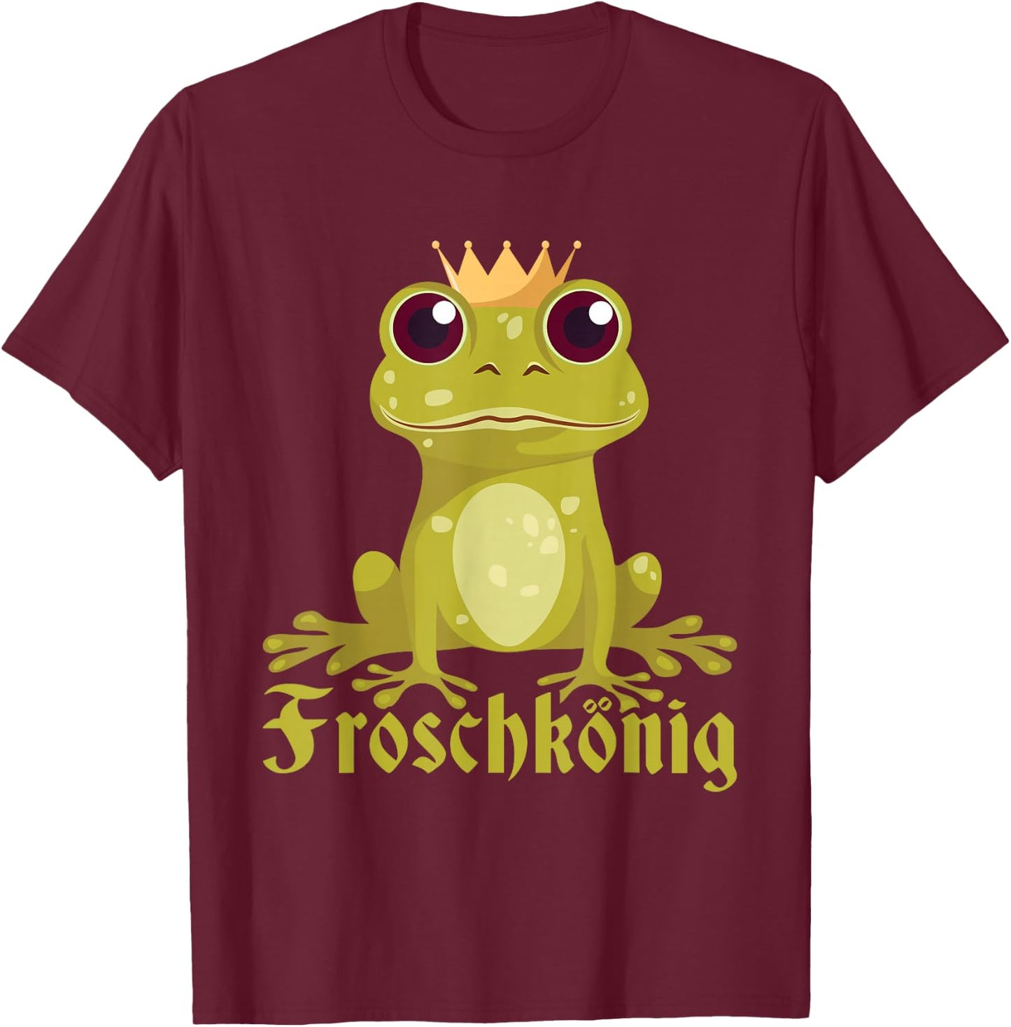 Frog King Carnival Costume Frogs Fancy Dress Men's , black T-Shirt - T-Shirt | Maroon