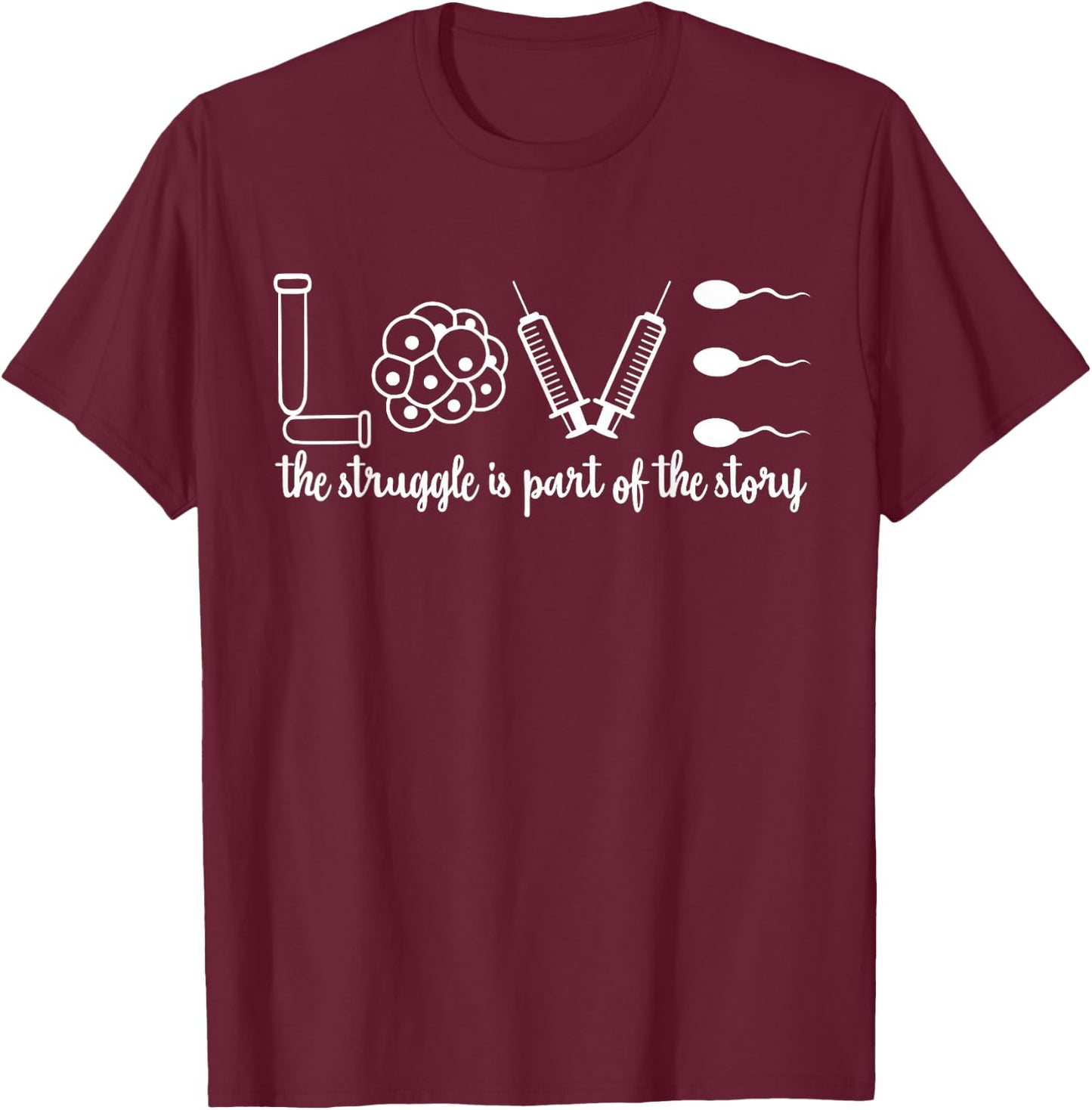 The FLeecy Fox IVF Infertility IVF Mom & Dad IUI T-Shirt - T-Shirt | Maroon