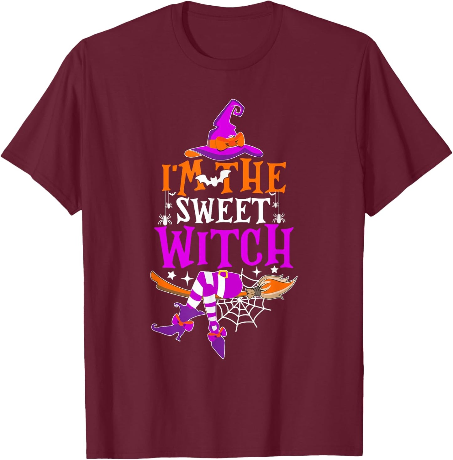 I'm The Sweet Witch Shirt Funny Witch Halloween Costume T-Shirt - T-Shirt | Maroon