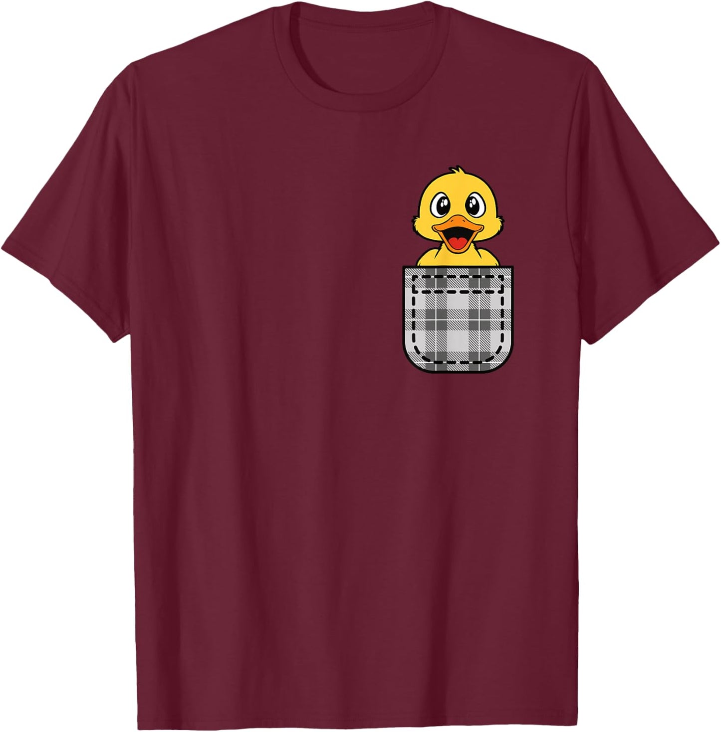 Funny Duck Pocket Duck Lover Men Women Kids T-Shirt - T-Shirt | Maroon