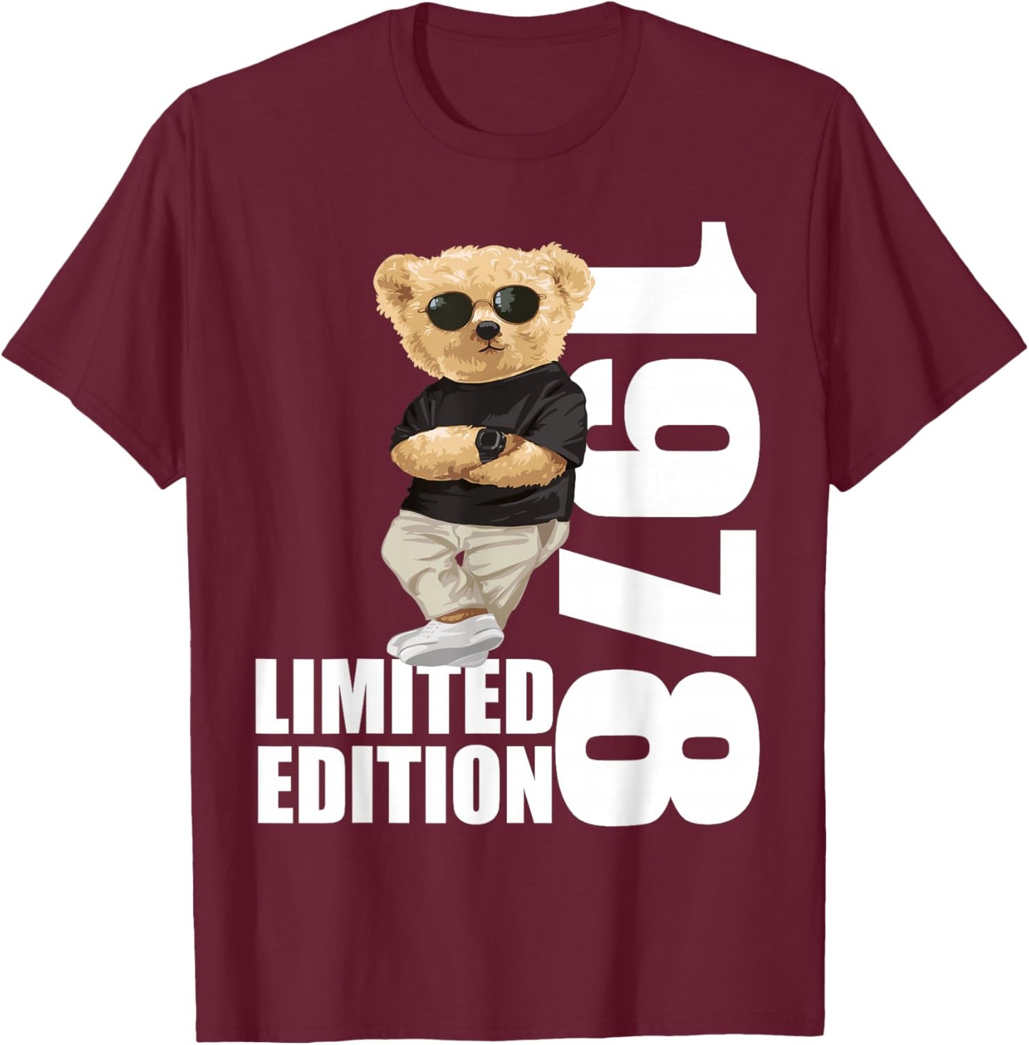 Limited Edition 1978 Bear Bear Birthday 1978 Vintage 1978 T-Shirt - T-Shirt | Maroon