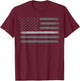 Correctional Officer Gift Thin Silver Line USA American Flag T-Shirt - T-Shirt | Maroon