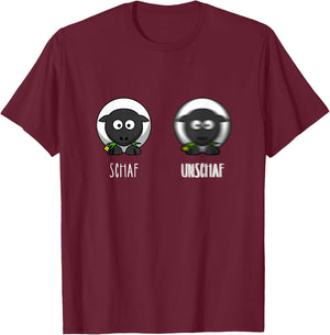 Schaf Unschaf Scharf Unscharf Fotografie Fotograf Joke , black T-Shirt - T-Shirt | Maroon