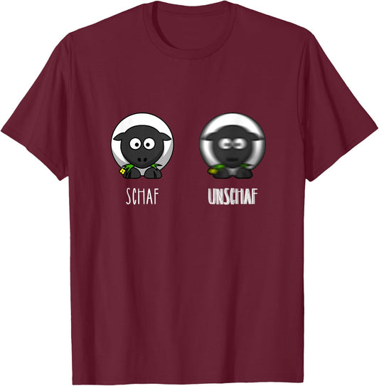 Schaf Unschaf Scharf Unscharf Fotografie Fotograf Joke , black T-Shirt - T-Shirt | Maroon