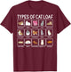 Adults, -Kids Cat Lover , Black, Small, Animal Print, Short Sleeve T-Shirt - T-Shirt | Maroon