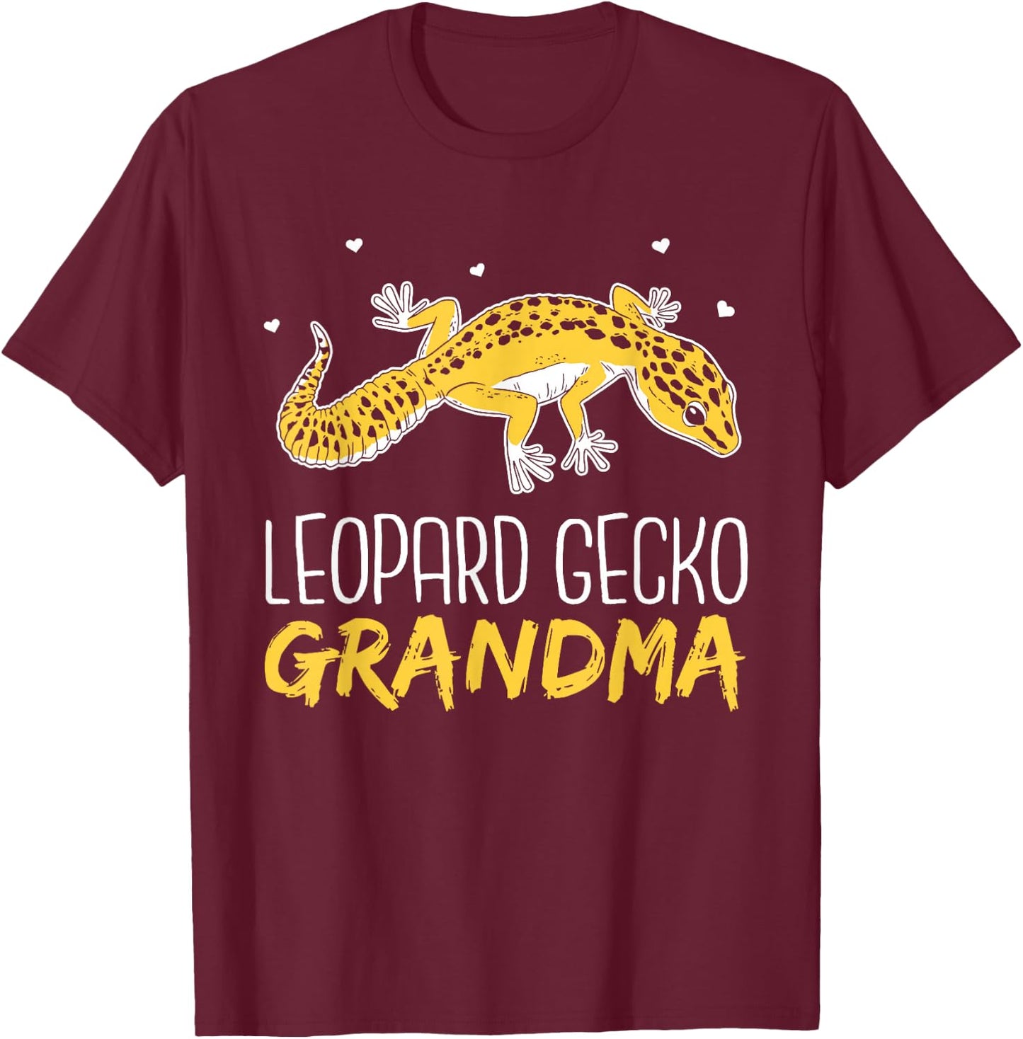 Leopard Gecko Grandma Reptile Lizards Lizard Leopard Gecko T-Shirt - T-Shirt | Maroon