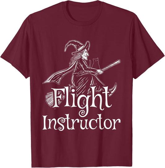 Flight Instructor Halloween T-Shirt - T-Shirt | Maroon