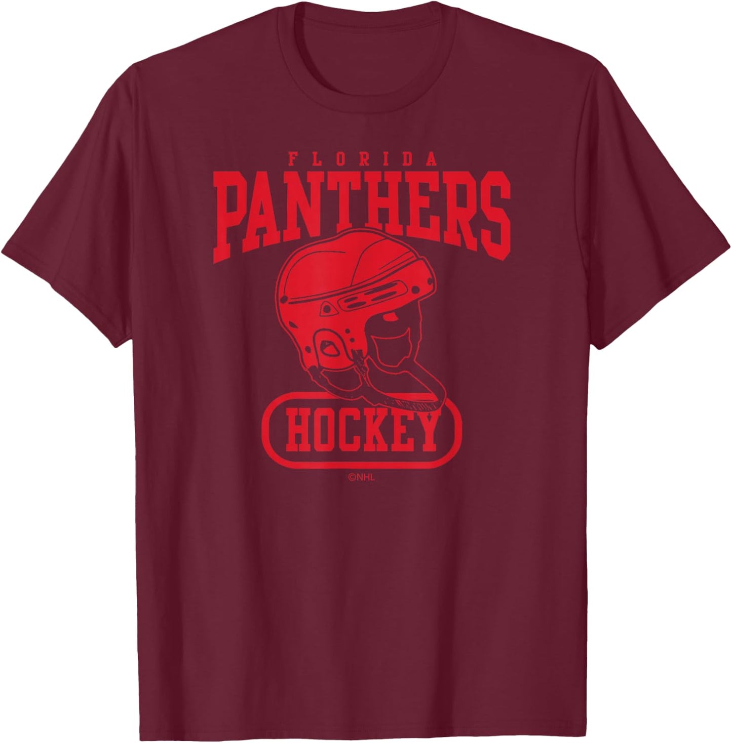 Florida Panthers Helmet Navy Officially Licensed T-Shirt - T-Shirt | Maroon