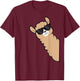 Alpaca Peeking From Side Llama Cool Alpaca T-Shirt - T-Shirt | Maroon
