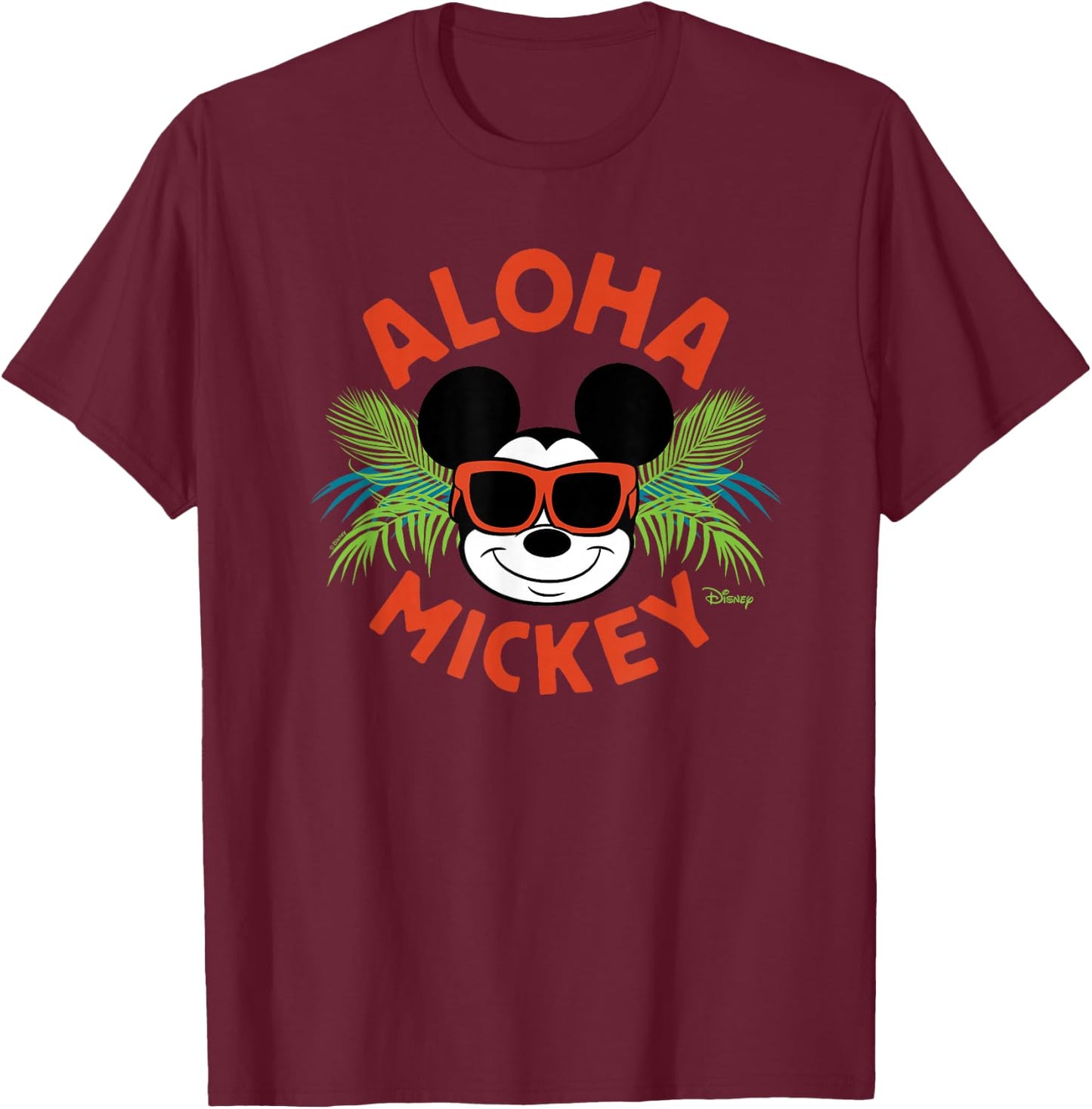 Mickey Mouse - Aloha Mickey T-Shirt - T-Shirt | Maroon