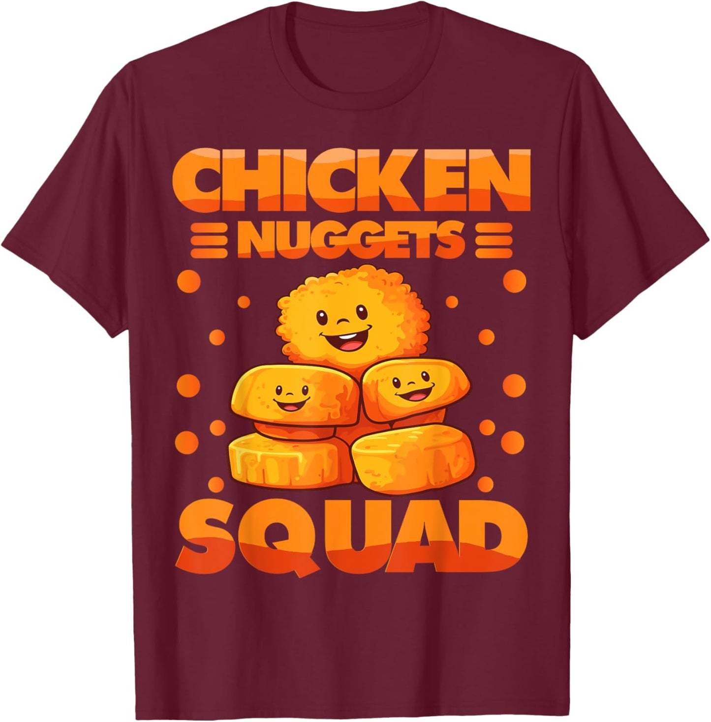 Chicken Nuggets Squad | Chicken Nuggets Lover T-Shirt - T-Shirt | Maroon