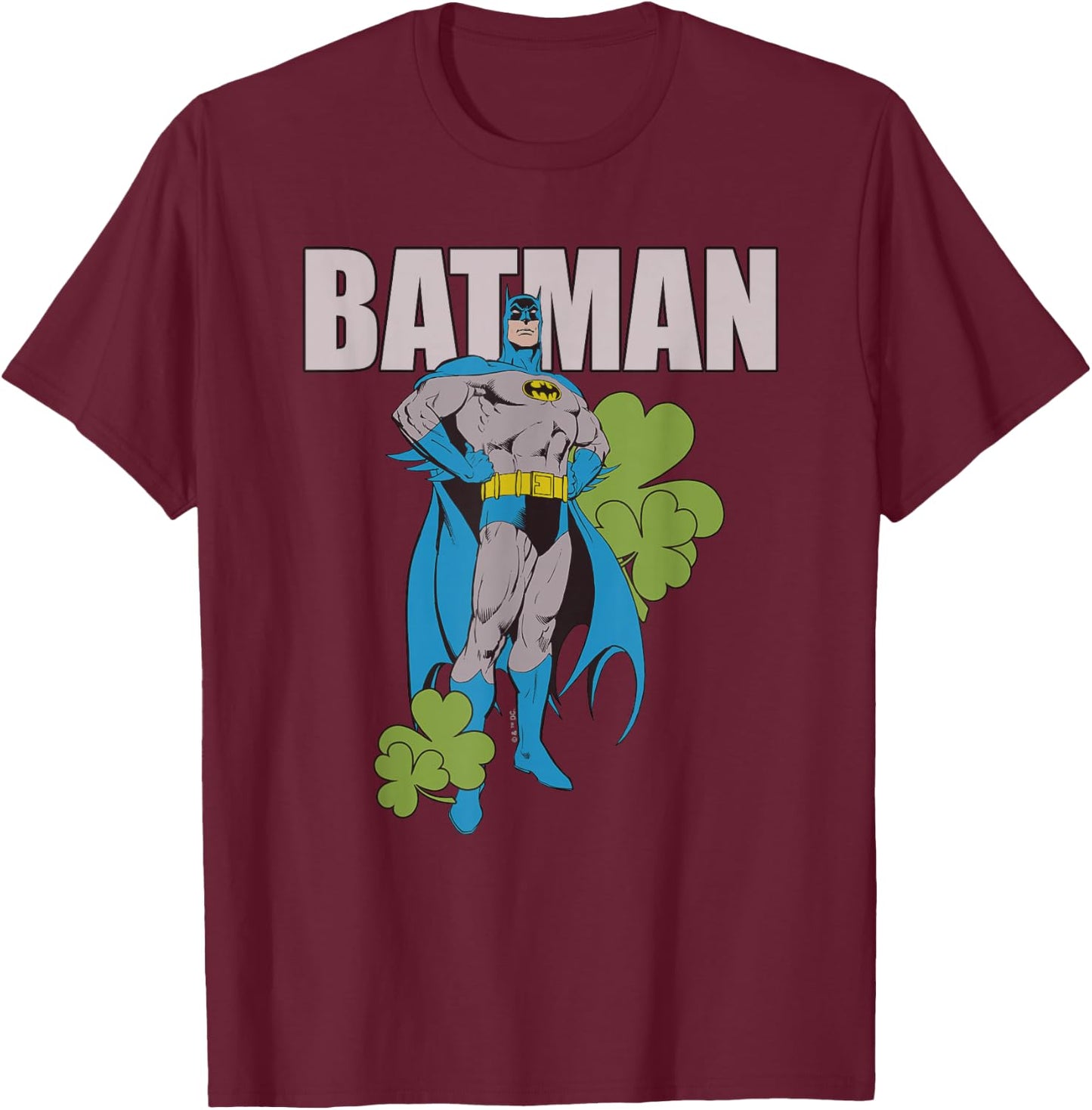 Batman St Patrick's Day Who Needs Luck T-Shirt - T-Shirt | Maroon