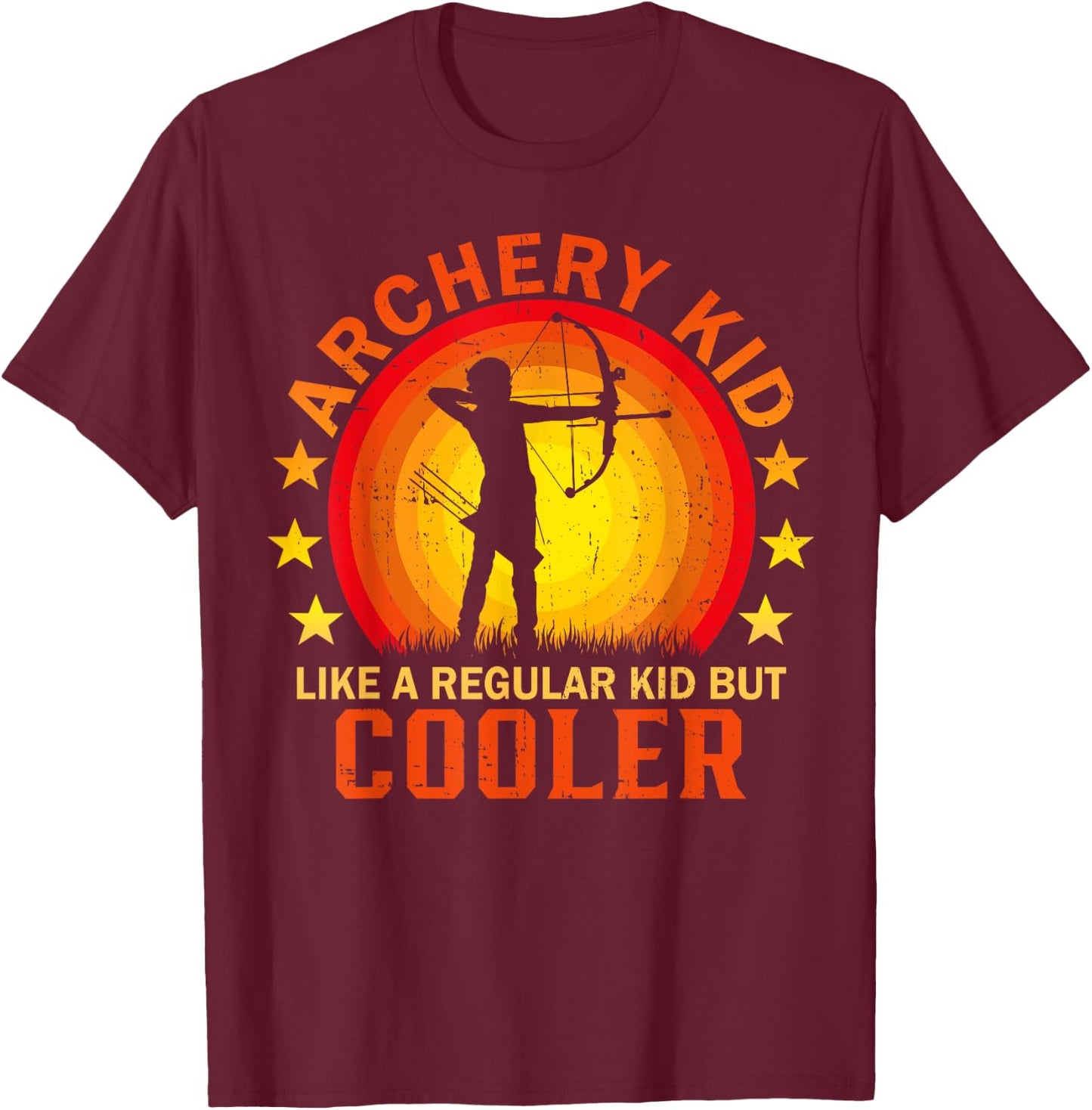 Archery Kid for Bow Hunting Kid Archer Youth Archery T-Shirt - T-Shirt | Maroon