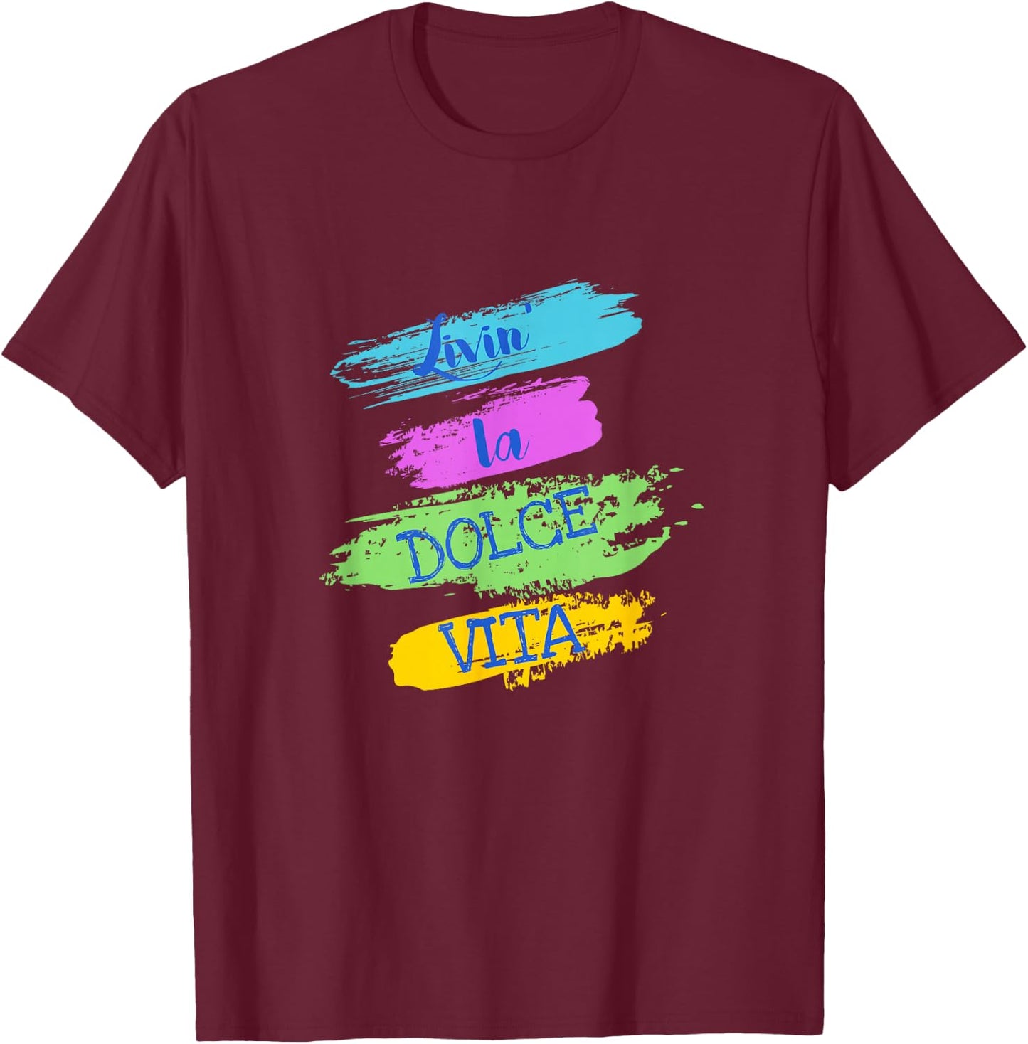 The Dolce Vita , black T-Shirt - T-Shirt | Maroon