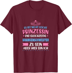 Krankenschwester Lustiger Spruch Ausbildung T-Shirt - T-Shirt | Maroon