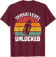 Sensai Level Unlocked Soon To Be Dad Pregnancy Announcement T-Shirt - T-Shirt | Maroon