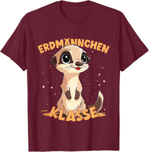 Erdmännchenklasse Grundschule, Klassentier Erdmännchen T-Shirt - T-Shirt | Maroon