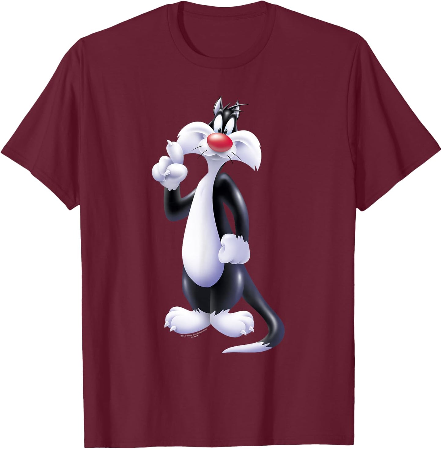 Looney Tunes Sylvester Airbrushed T-Shirt - T-Shirt | Maroon