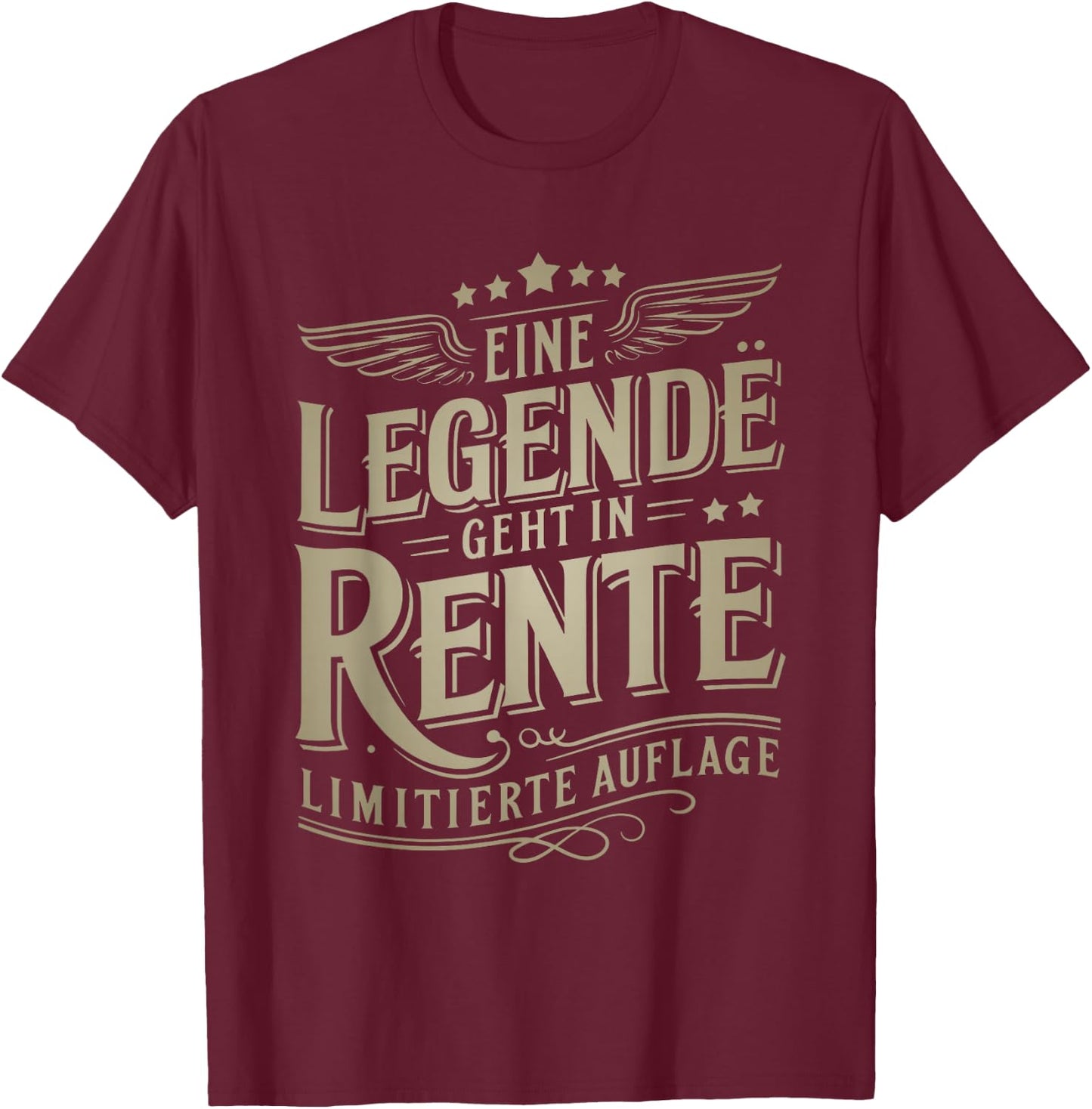 with Legendary Pensioners Sayings T-Shirt - T-Shirt | Maroon