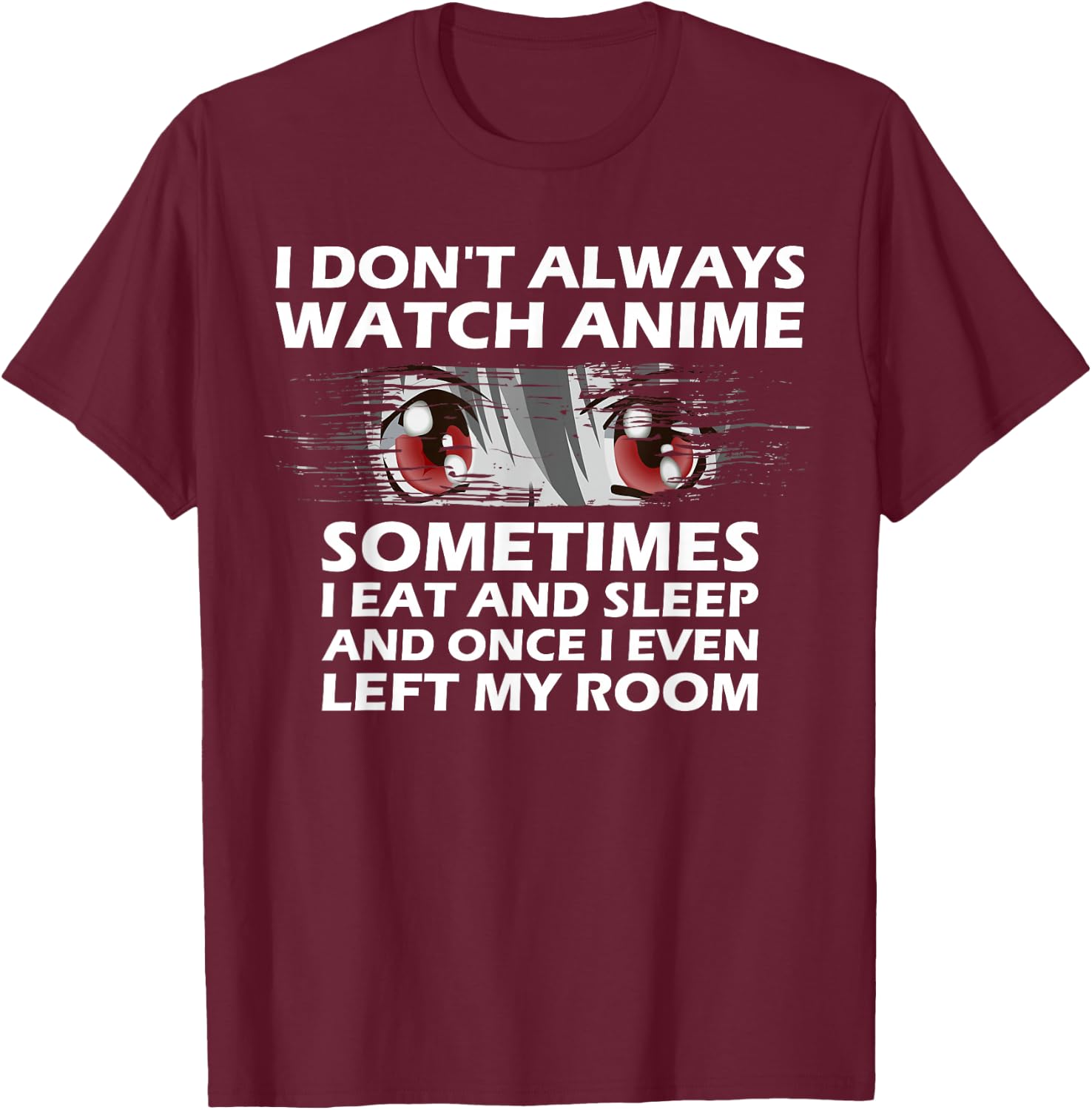 Anime Gift Teen Girls Women Boys Cute Anime Merch Lovers Small T-Shirt - T-Shirt | Maroon