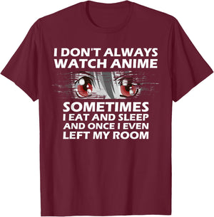 Anime Gift Teen Girls Women Boys Cute Anime Merch Lovers Small T-Shirt - T-Shirt | Maroon