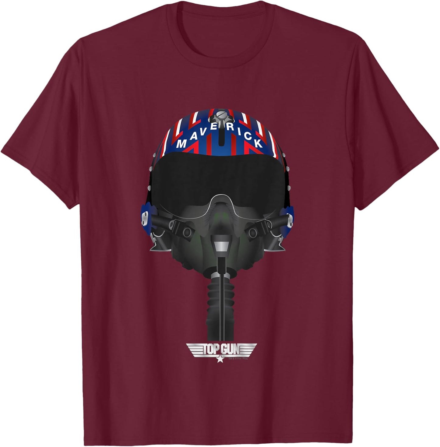 Top Gun Children's Marverick Pilot Helmet , Blue, 2 T-Shirt - T-Shirt | Maroon