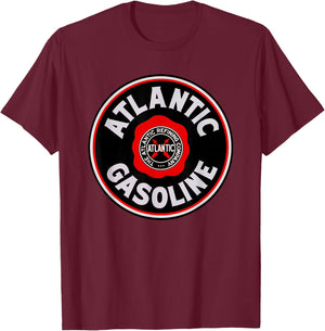 Retro Vintage Gas Station Atlantic Gasoline Motor Oil Car T-Shirt - T-Shirt | Maroon