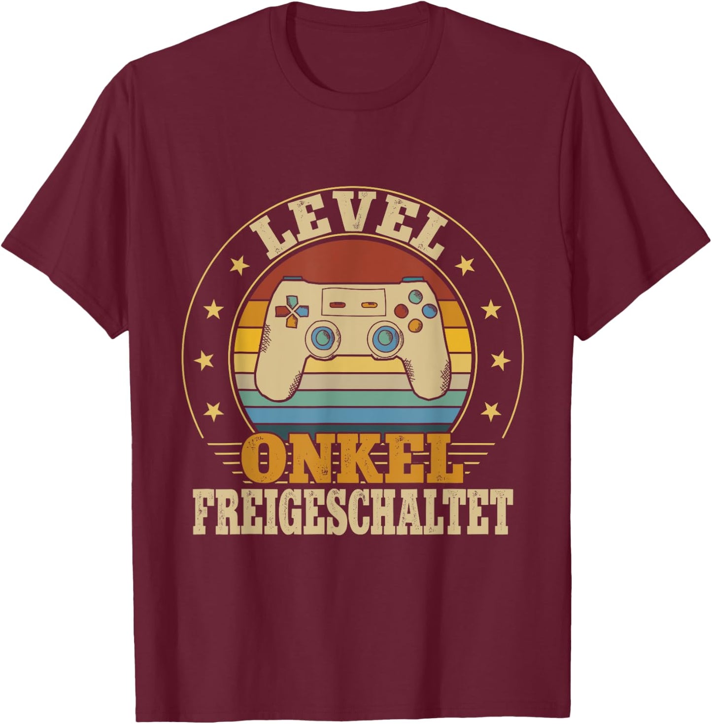 Onkel Level Loading Schwangerschaft Verkünden Baby Party T-Shirt - T-Shirt | Maroon
