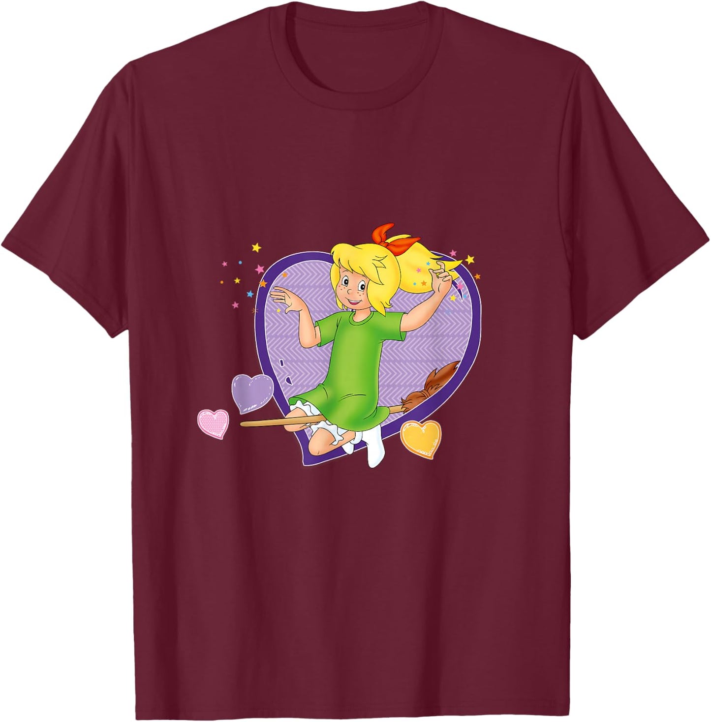 Bibi Blocksberg - Heart , blue T-Shirt - T-Shirt | Maroon
