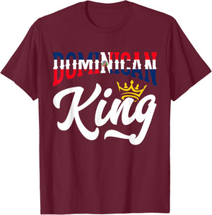 Dominican King Dominican Republic Dominican T-Shirt - T-Shirt | Maroon