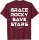 Project Hail Mary Grace Rocky Save Stars Poster T-Shirt - T-Shirt | Maroon