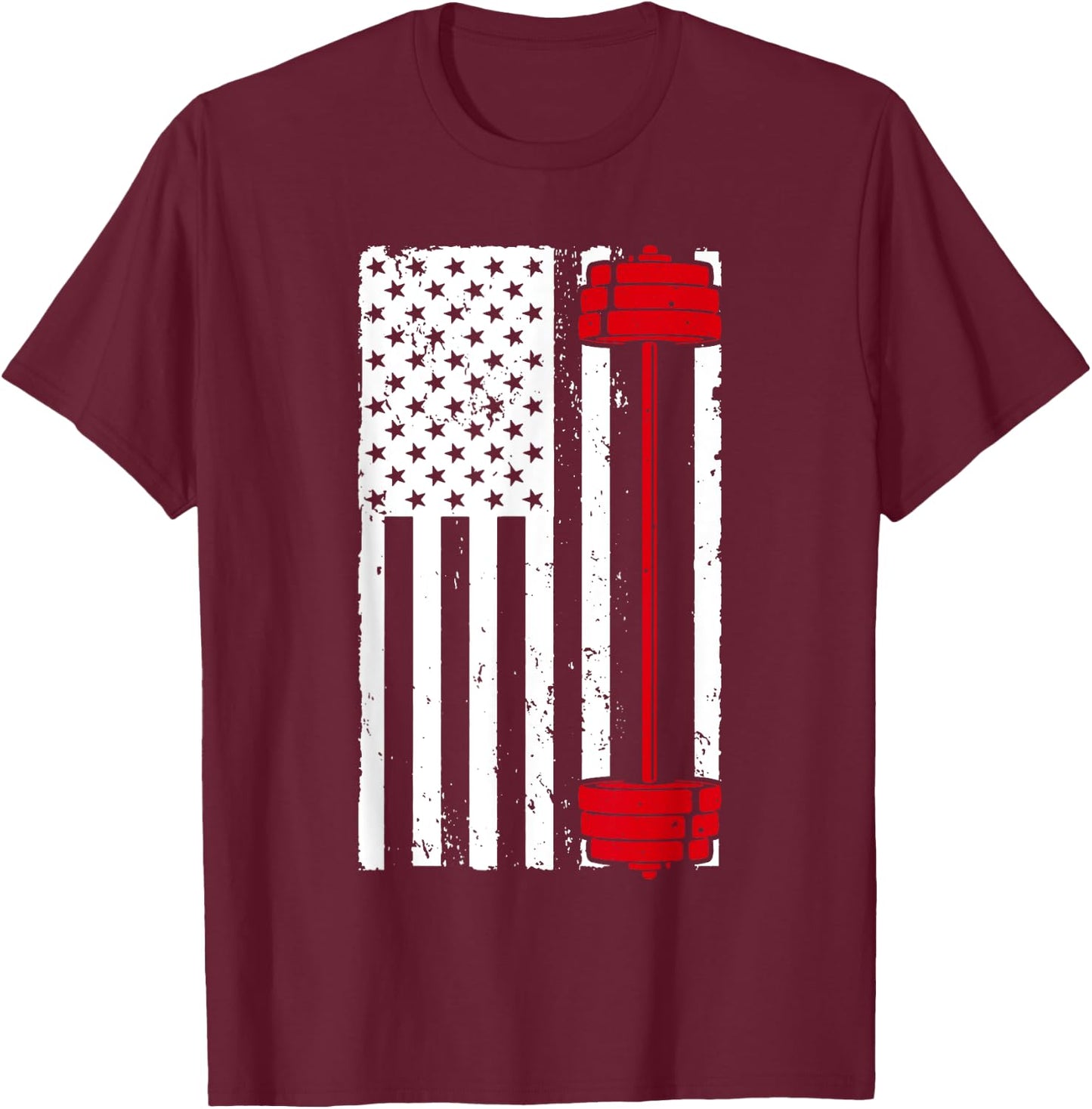 Funny Barbell Art Women Weightlifting Fitness Lovers T-Shirt - T-Shirt | Maroon