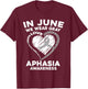 Aphasia Awareness Gray Ribbon Support Family Matching T-Shirt - T-Shirt | Maroon