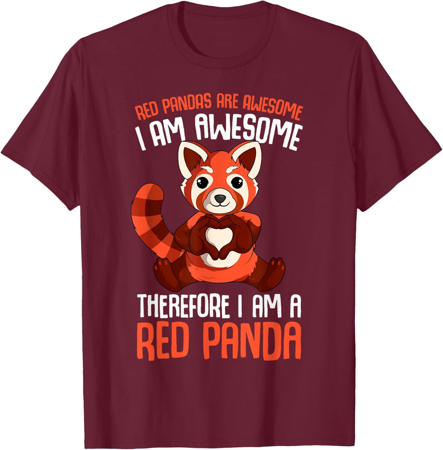 Red Pandas Are Awesome Boys Kids Red Panda T-Shirt - T-Shirt | Maroon