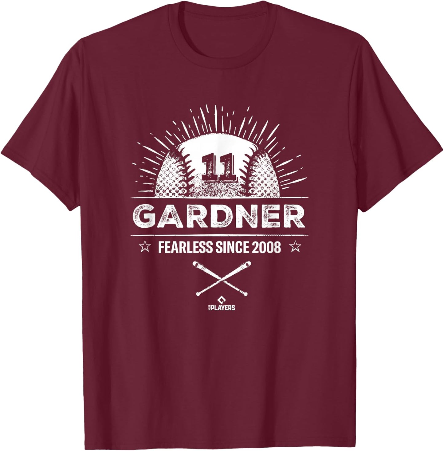 Brett Gardner Fearless T-Shirt - T-Shirt | Maroon