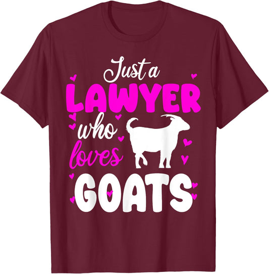 Lawyer Goat Mom Farmer Funny Attorney Graduation 2024 T-Shirt - T-Shirt | Maroon