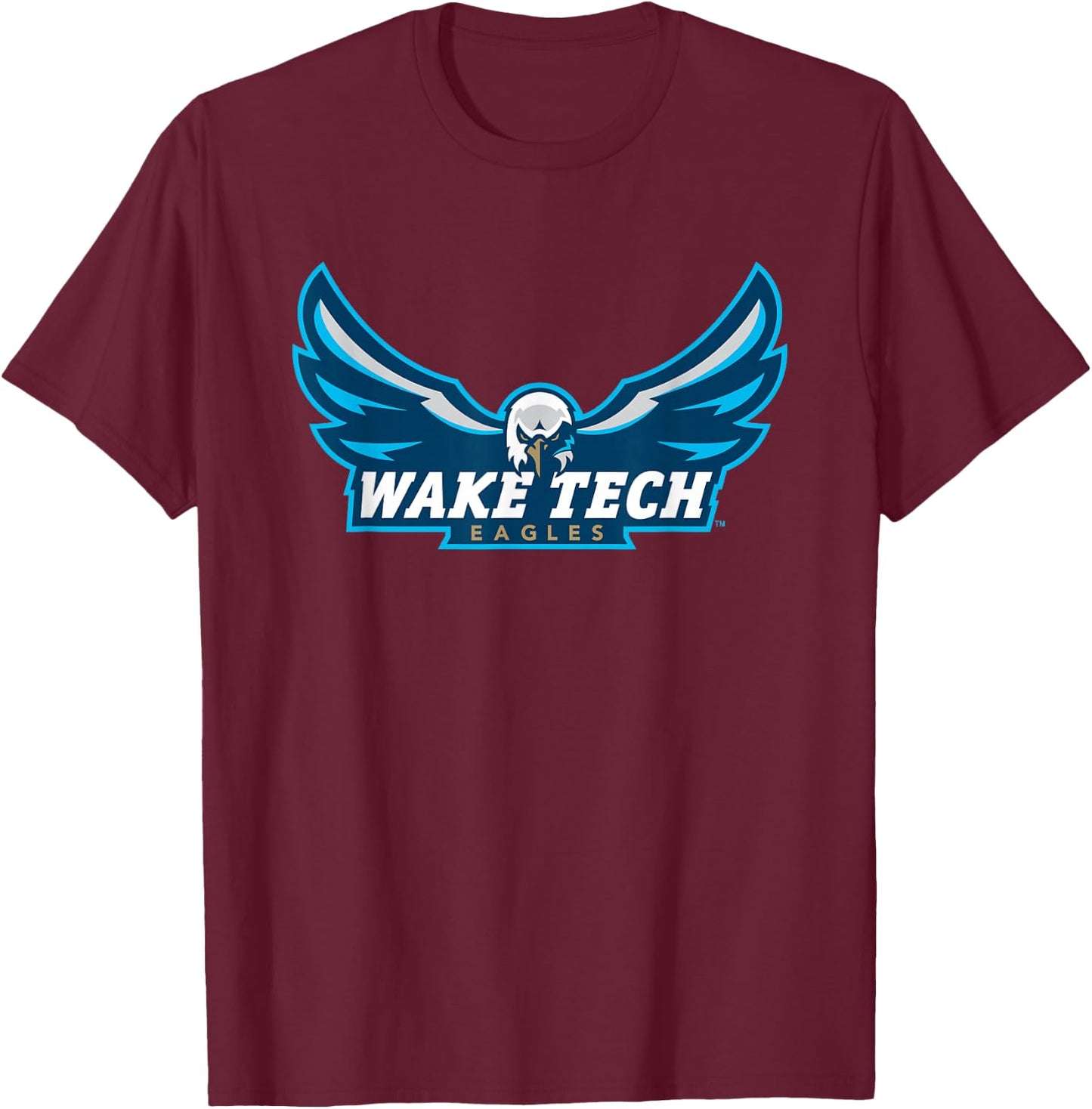 Wake Tech Eagles Wake Tech Community College Logo T-Shirt - T-Shirt | Maroon