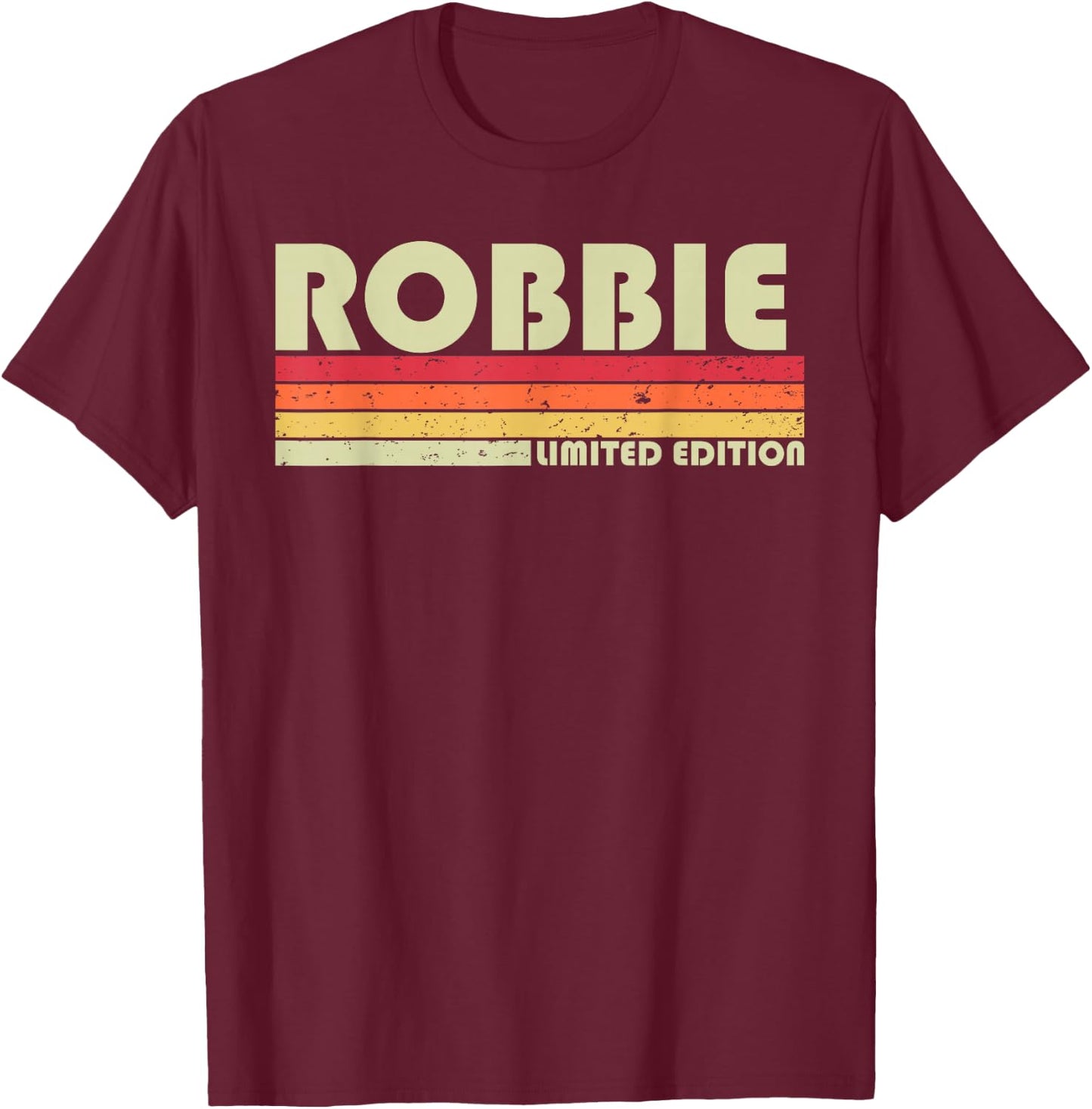 Robbie Geschenkname, personalisiert, Retro, Vintage, 80er, 90er Jahre Geburtstag T-Shirt - T-Shirt | Maroon