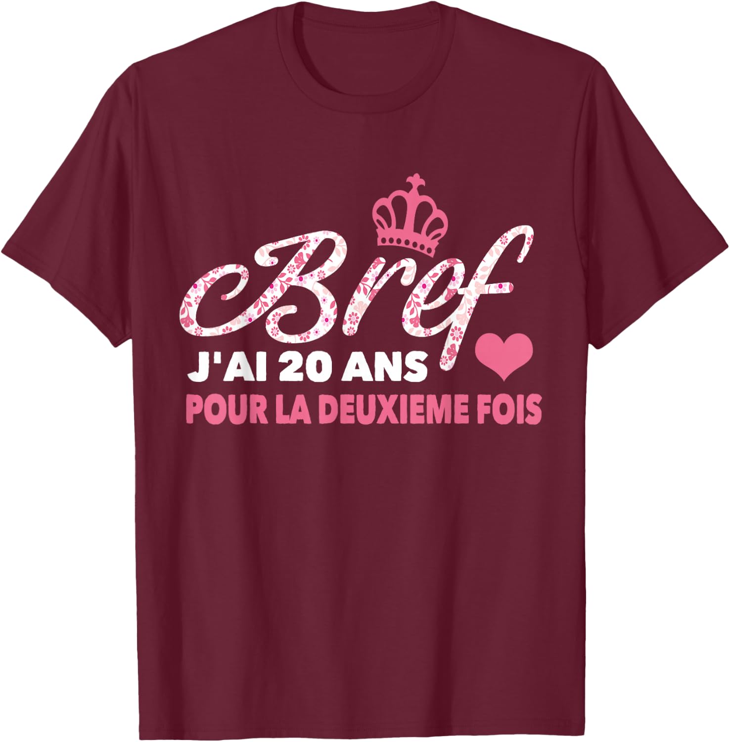 40 Years Anniversary Woman Vintage 1982 Humour Gift T-Shirt - T-Shirt | Maroon