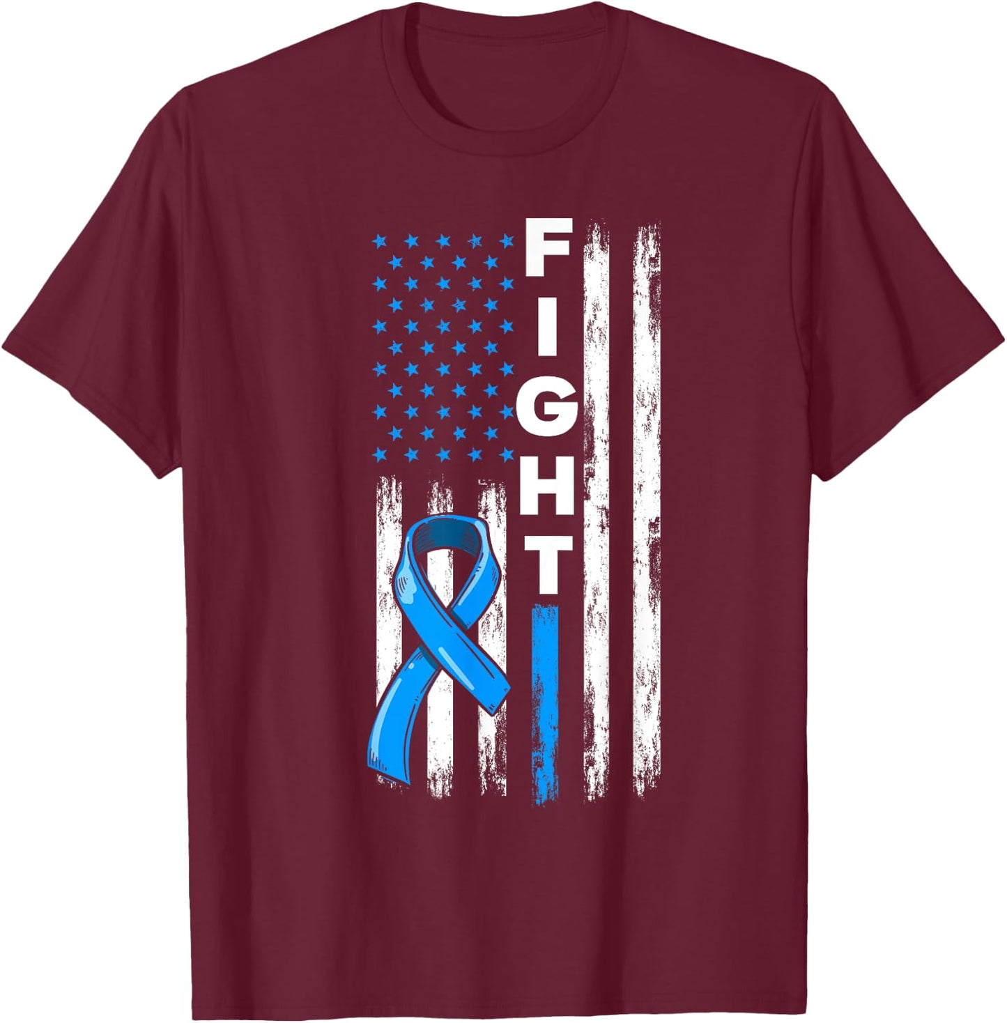 Fight Prostate Cancer Warrior Prostate Cancer Awareness T-Shirt - T-Shirt | Maroon